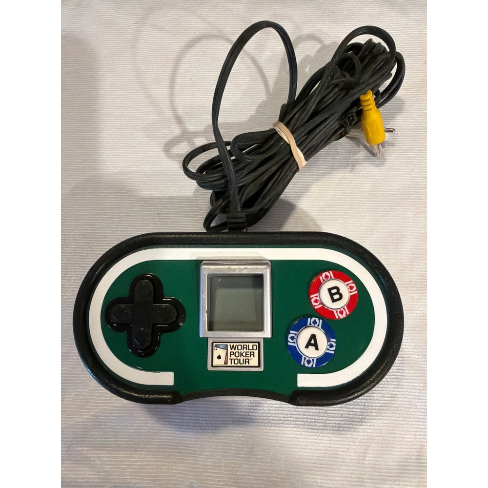 World‎ Poker Tour Plug and Play TV Games Handheld Controller Console 60244 Green